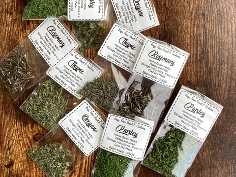 Dried Herbs from Nays Farm stand