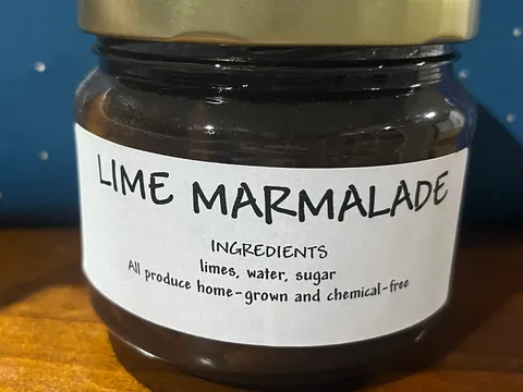 Lime marmalade from Ali’s Permaculture kitchen garden