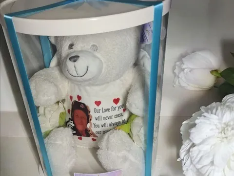 Personalized Keepsake Bear from a stall in Gawler, SA