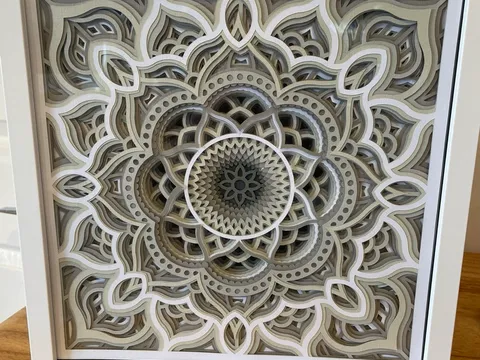 Handcrafted layered paper mandala from Eternal Blooms by Sarah 