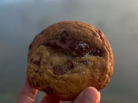 Sourdough chunky chocolate chip cookies from Big Sky Flower Farm