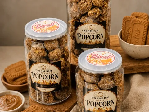 Premium Gourmet Biscoff Popcorn from Scrumptious Bites