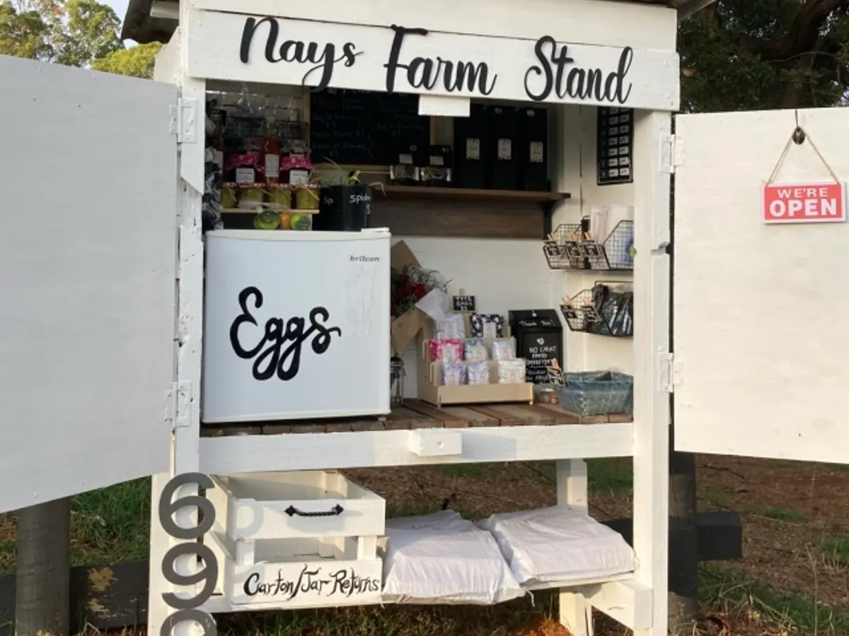 Nays Farm stand in Gawler, TAS